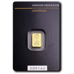 1g zlatna pločica Argor Heraeus