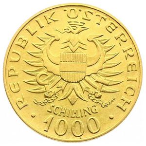 1000 Šilinga zlatni novčić Babenberger