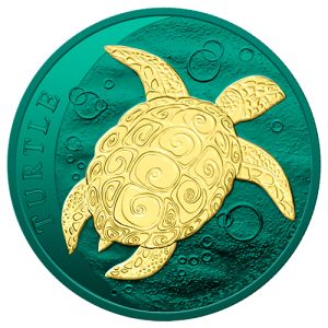 1 unca srebrni novčić Kornjača 2022 – Hawksbill svemirska kornjača
